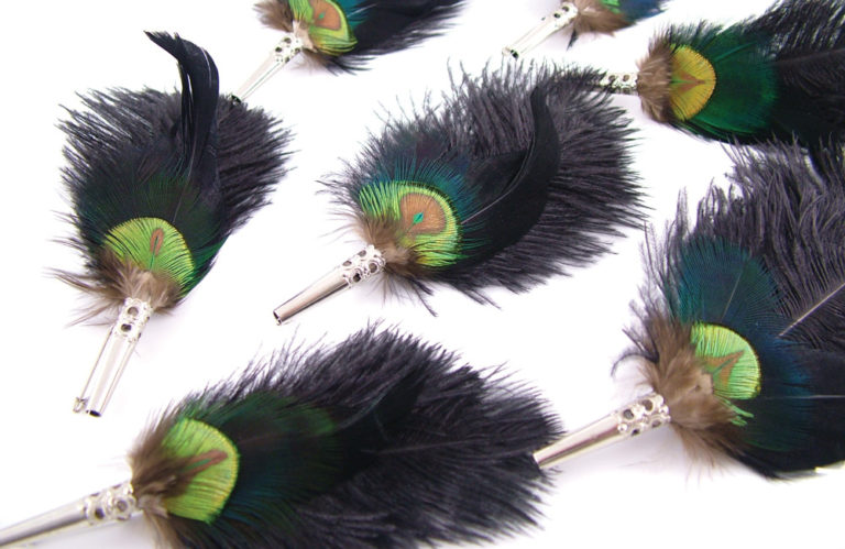 Feathers for millinery from The Feather Factory