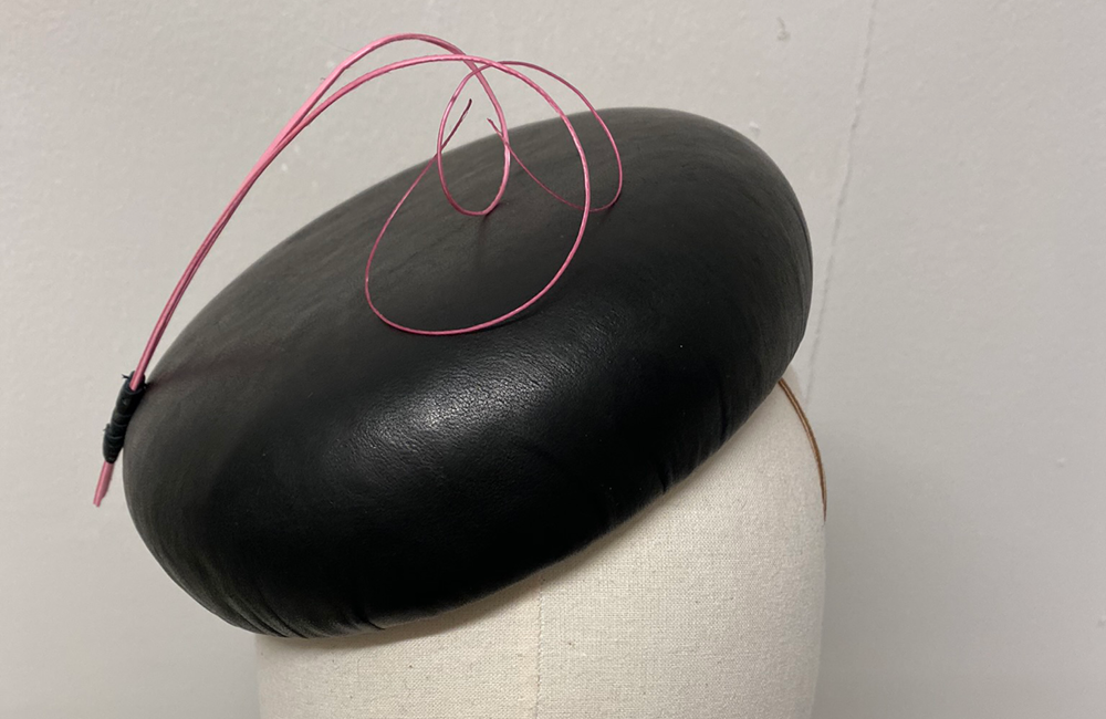 Leather Cocktail Hat