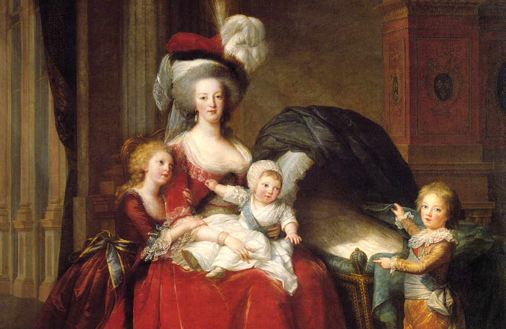 Marie Antoinette wearing Rose Bertin