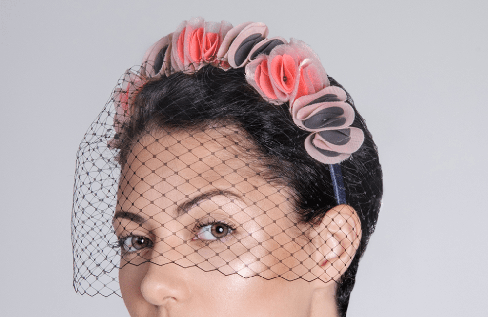 Margot Veiled Headband by Elena Shvab Millinery