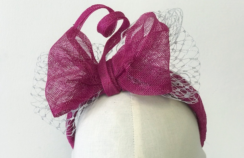 Sinamay Straw Bow Headband